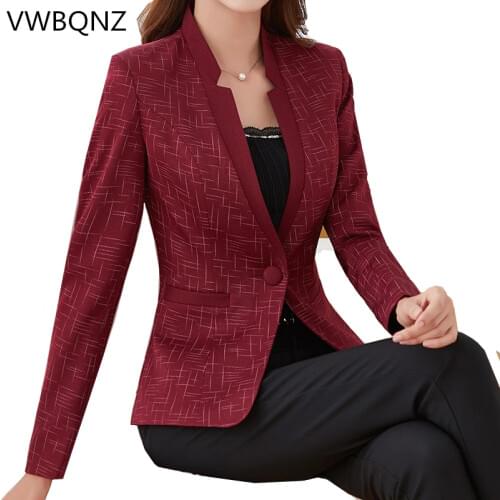 2020 Plus Size Womens Business Suits Spring Autumn All-match women Blazers Jackets high quality Short Slim Blazer Women Suit 5XL