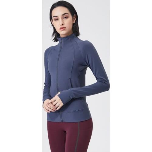 Women Athletic Sport Shirts Slim Fit Long Sleeved Fitness Coat Yoga Crop Tops With Thumb Holes Gym Jacket Workout Sweatshirts