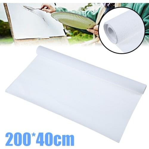 1pcs 200*40cm white Stretched Artist Blank Canvas Roll Paint Cotton Oil Drawing Crafts Oil Painting Canvas
