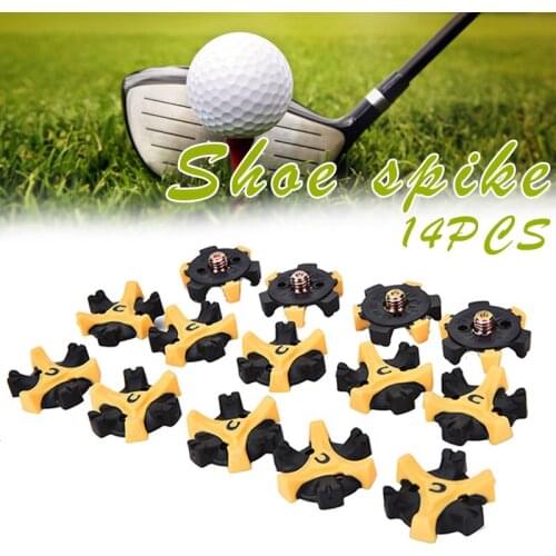 14 Pcs Golf Spikes Cleats Quick Twist Screw Studs Accessories Training Aids for Shoes FK88