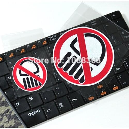 Pack of 2PCS Funny Warning NO High Beam Motorcycle Bike Helmet Laptop Skateboard Car Sticker Decals Reflective