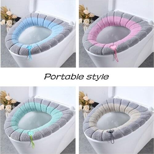 2020 Universal Soft Warm Washable Toilet Seat Cover Mat Set for Home Decor Closestool Mat Seat Case Toilet Lid Cover Accessories