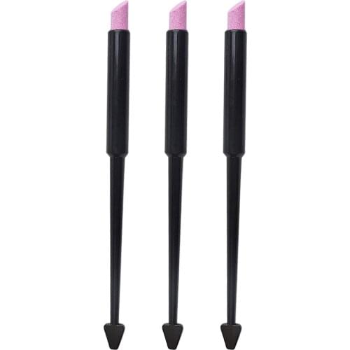 3Pcs Nail Art Tool Exfoliator Pen Cuticle Remover Pusher Trimmer Polisher Manicure Cuticle Buffer Remover Pen