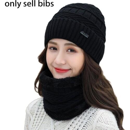 3Pcs Scarf and Hat Winter Women Knitted Pompom Beanie Hat Thick Warm Cap Scarf Set Winter Women Accessories warm wool yarn new