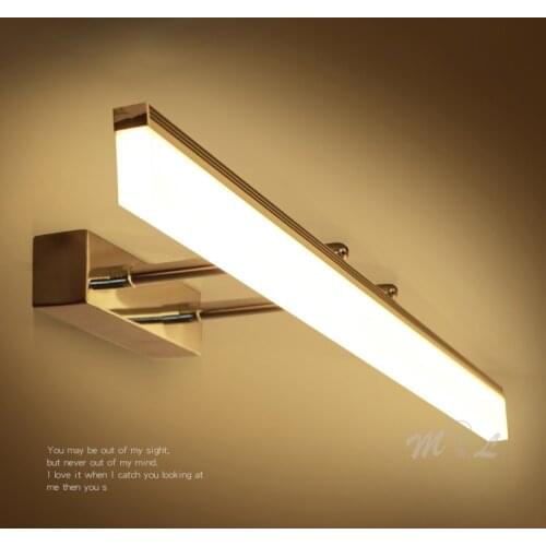 Nordic Aluminum Wall Lamp Mirror Front Light Led Bathroom Light Fixtures Adjustable Wall Sconces Illuminated Mirror Lamp Washer