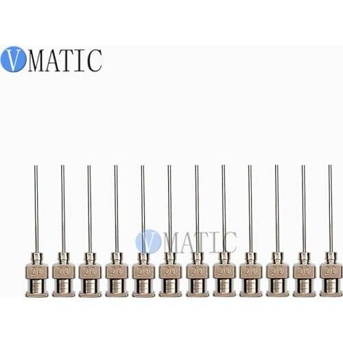 Free Shipping 12Pcs 1 Inch Stainless Steel Needle Tip 20G Metal Needle