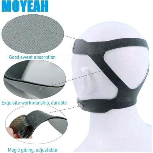 CPAP Headgear Replacement Straps Ventilator Part Head Belt Tight Seal 4 Point Connection System Compatible with Most Masks