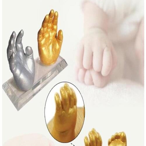 Baby Handprint Footprint Kit 3D Plaster Casting Keepsake neonati huella bebe baby souvenirs baby