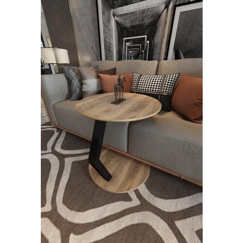 Home Side C Shape Table Modern Decor Disassembled Coffee Table Small Snack Table Couch Table Living Room Sofa Table with casters