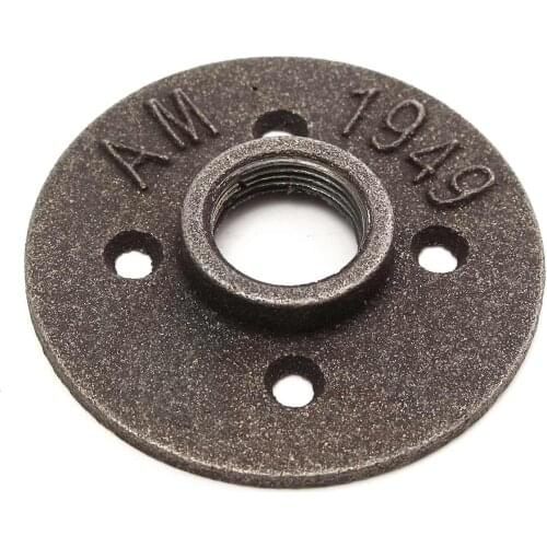 Flanges 1Pcs Iron Pipe Fittings Plumbing Wall Mount Floor Antique DN25 Flange Piece Hardware Tool Cast Iron Decorative
