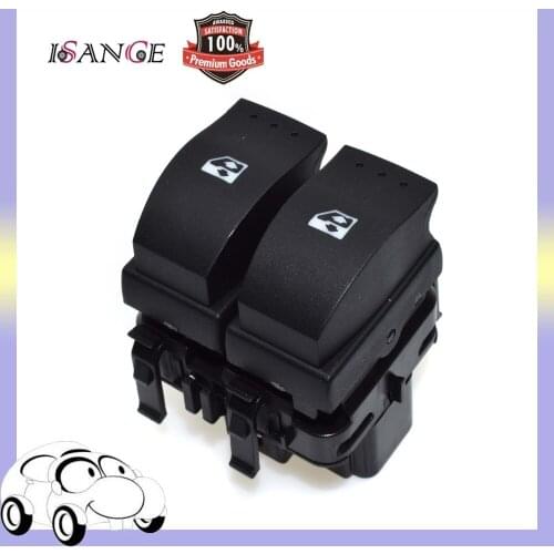 ISANCE Front Window Switch Double Button 10 Pins 0315034 8200148814 8200060045 For Renault Clio II B0 B1 B2 CB0 CB1 CB2 SB0 SB1