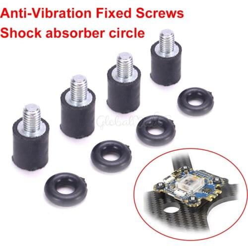 M3*7+4.5 M3 Flight Controller Anti-Vibration Fixed Screws Mounting Hardware Spacer Standoff Rubber shock absorber circle For F4