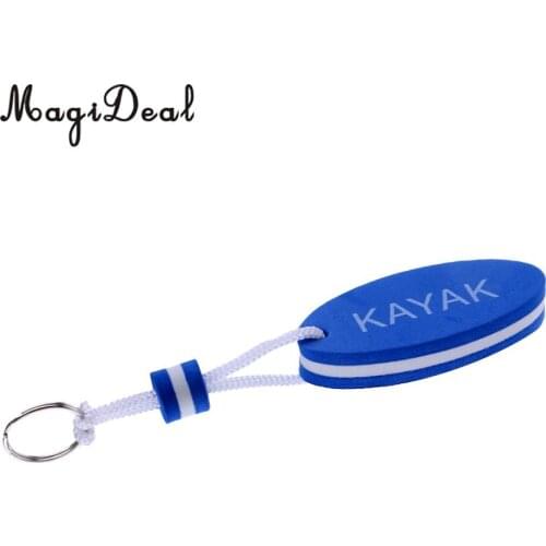 MagiDeal Lightweight EVA Outboard Floating Keyring Sailing Yachting Kayak Water Sports Accessories - Blue Surfboard Shape