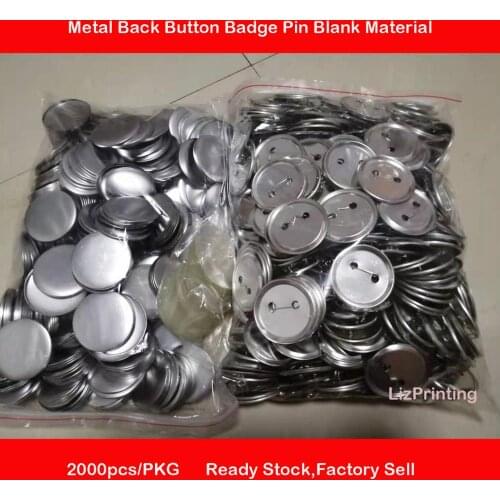 2000sets 58mm Metal Back PIN Button Badge Blank Material button badge Pin supply parts DIY Steel Button badges PIN Consumables