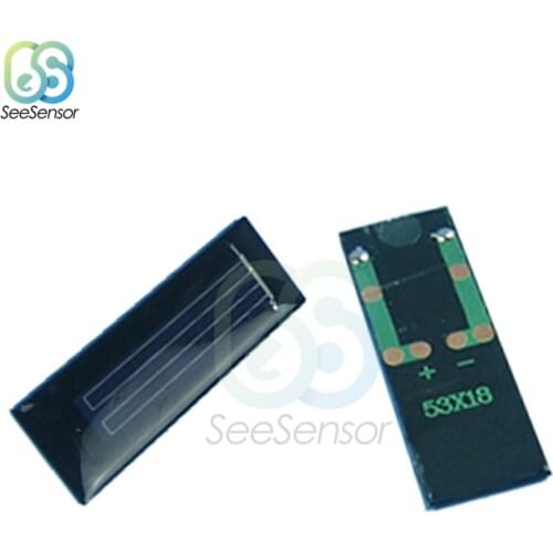 Mini Solar Panel DIY Solar Cells Accessories Photovoltaic Module PV Module 0.5V 100mA 53*18*2.5mm