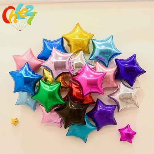 10pcs/lot 18inch Star Balloons Inflatable Helium Ballon Wedding Birthday Christmas Party Decor Pentagram Globos Kids Toy Gifts
