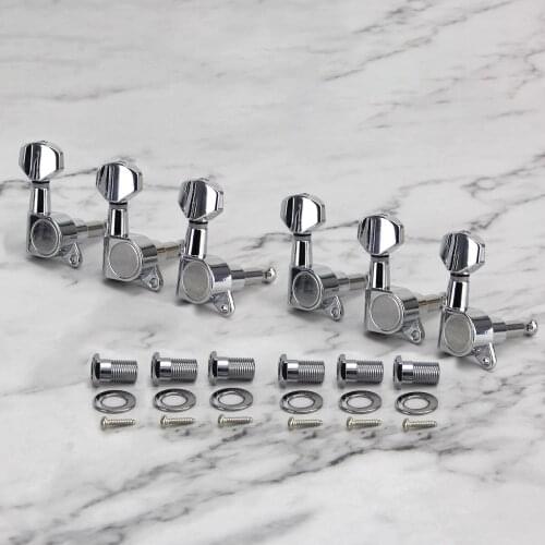 NEW Set of 6pcs Chrome Electric Guitar Tuners Machine Heads Tuning Pegs Keys 6R / 6L Option