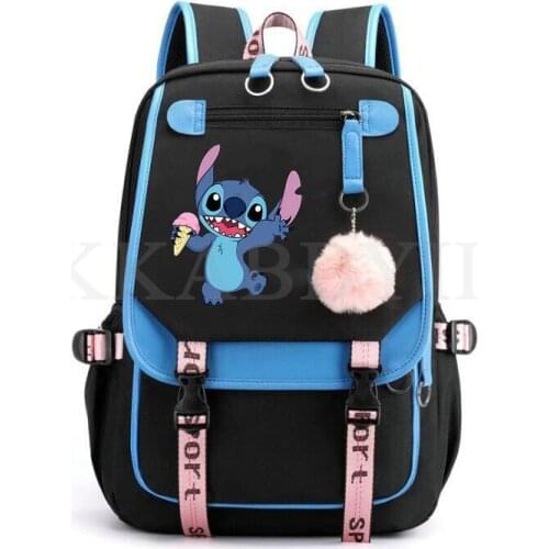 New Stitch Backpack Character Backpack Men Women Travel Laptop Teens School Bags Girls Boys Mochilas Birthday Gift
