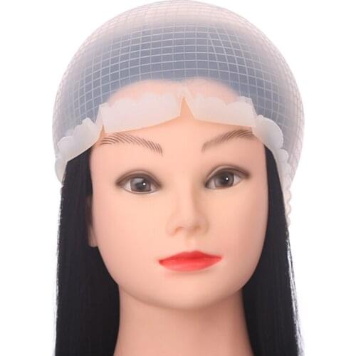 Highlight Cap,Silicone Cap for Highlighting Hair Professional Hair Highlight Dyeing Cap with Hook for Women Girls Dyeing Hair