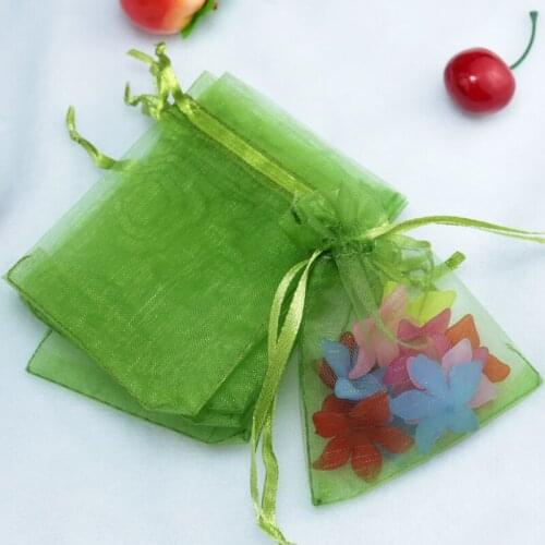 Olive Organza Bag 7x9cm,Wedding Jewelry Packaging Pouches,Nice Gift Bags 100pcs/lot Free Shipping