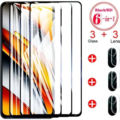 Tempered Glass For Xiaomi Poco F3 X3 Pro NFC M3 Pro Screen Protector Camera Lens Film Protective Glass pocco pocophone poxo poko