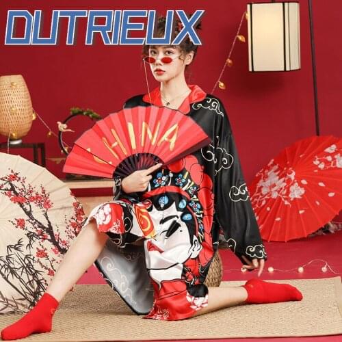 DUTRIEUX Women Nightdress Chinese Style Retro Nightgown Short Sleeve Sleepwear Home Dress Casual Soft Bathrobe Intimate Lingerie