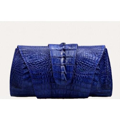 100% genuine crocodile leather skin women clutch wallet, 2016 fashion alligator skin women Evening clutch cross body bag