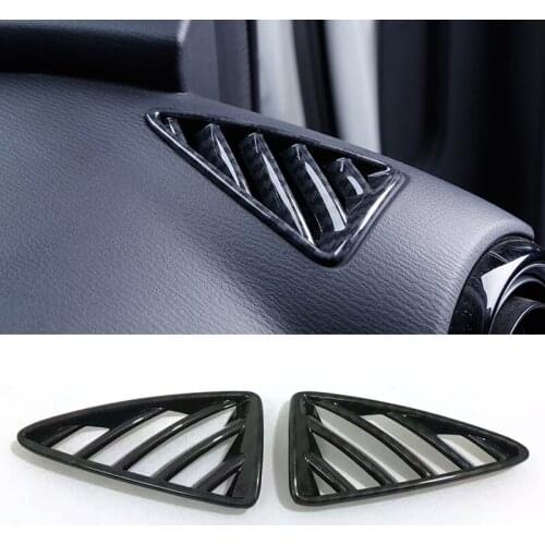 2pcs For Mazda CX-3 CX3 2015 2016 2017 2018 ABS Front Upper Interior AC Decorative Frame Moulding Air Condition Cover trim