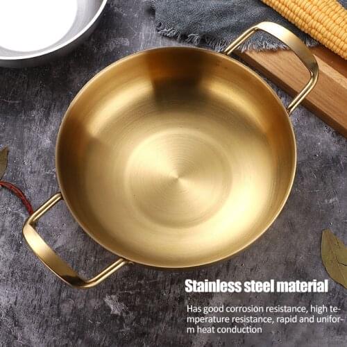 22cm Stainless Steel Korean Ramen Noodles Pot breakfast Salad Bowl Milk Egg Soup Sea Food Pot Fast Heating For Kitchen Cookware