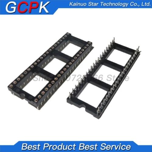 5pcs DIP40 Round Hole 40 Pins 2.54MM DIP IC Sockets Adaptor Solder Type 40 PIN IC Connector DIP40