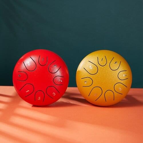 6 Inch 8 Tune A key Tongue Drum Tounge Music Instrument Meditation Small Handpan Instrument Percussion Steel Pan Steel Drum