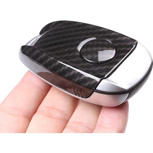 ABS Plastic Carbon Fiber Car Key Shell Holder Case Cover Trim For Alfa Romeo Giulia Stelvio 2017-2020