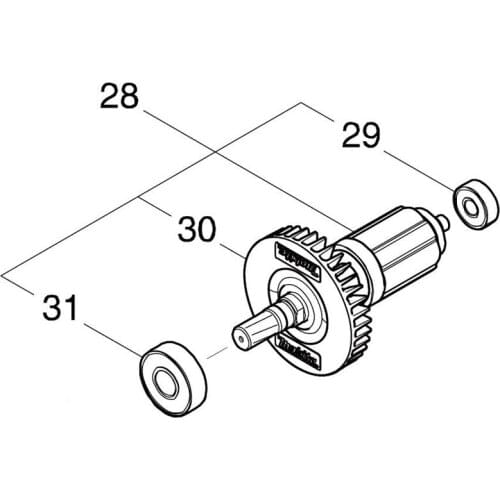 AC220-240V MAKITA 519527-4 Rotor Motor Armature for DHS661 DHS660 Rotor