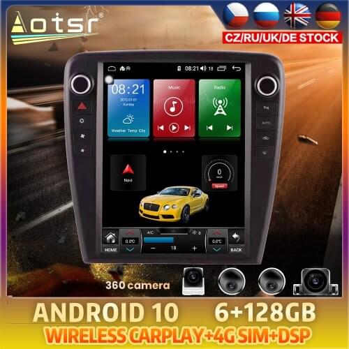 Android 10.0 Tesla Style For Jaguar XJL XJ 2010 2011 2012 - 2018 Car GPS Navigation Auto Radio Stereo Multimedia Player HeadUnit