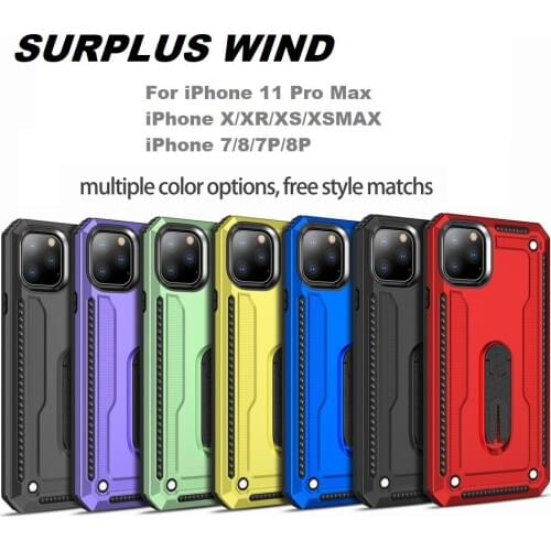 For iPhone 11 Case With Stand Car Mount ShockProof for iPhone11Pro Casing iPhone11 Funda Hard Phone Case for Iphone 7 8 XR X XS
