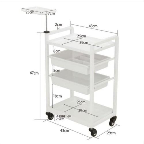 Beauty Cart Beauty Salon Stroller European Hair Salon Multi-function Mobile Tool Cart
