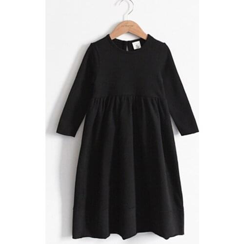 Kids dresses for girls baby teens maxi dress 2018 Fall winter black fleece warm party frocks girl thick long vestidos 8 1012 14