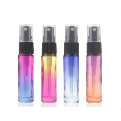 10ml Gradient Color Thick Essential Oil Perfume Spray Bottle Fine Mist Water Bottle 100PCS/LOT