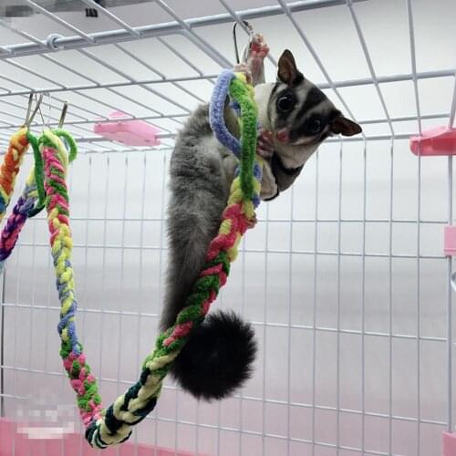 Climbing Cotton Rope Toy For Hamster Sugar Glider Small Parrot Swing Hammock Pet Toy