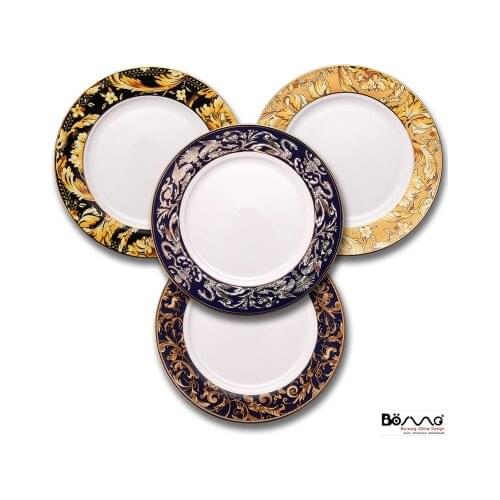 Bone China European Fruit Salad Plate American Model Room Dining Table Western-style Cutlery Set Steak Plate Dinnerware Home