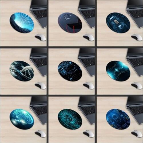 XGZ 3D Rendering Round Mouse Pad Technology Data Modern Electronic Product Panel Image Current Interactive on-demand Station