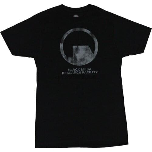 Half Life 2 Mens T-Shirt - Distressed Black Mesa Research Facility Logo Image