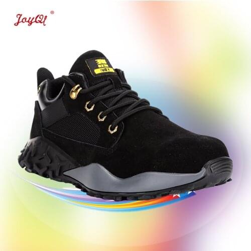 Women and men safety shoes for work sneakers breathable casual male shoes JOY-277