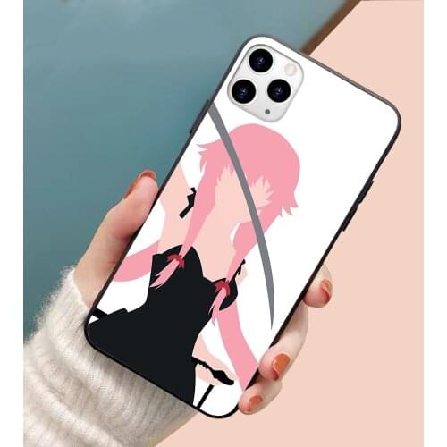 Gasai Yuno - Mirai Nikki Future Diary soft TPU border phone case for iphone 11PRO MAX 11 X XS XR XSMAX 6 plus 7 7plus 8 8plus