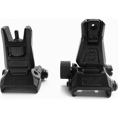 Flip Up Metal Low Profile Sight Folding Iron Front and Rear Set Sights Tactical