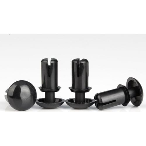 R5 Black White Nylon R Type Expansion Rivet Nut Buckle Clip Plastic PC Board Fan Rivet Hole Diameter 5.1mm