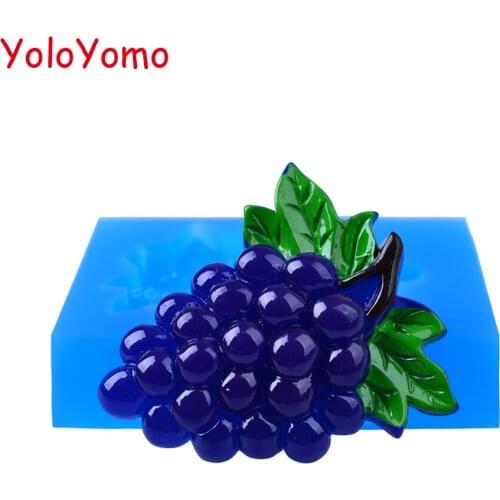 S126YL 50.5mm Big Grape Silicone Mold - Fruit Mold Fondant, Cake Decoration, Sugarcraft, Polymer Clay, Resin, Chocolate, Candy