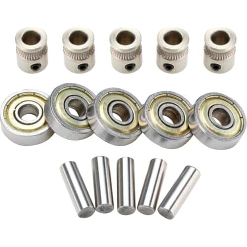 3D Printer Extruder Gears 625ZZ Bearings Shafts Kit for Mk3 MMU2 Ball Bearing Set Prusa I3 MK2.5/MK3 Multi Materials 2.0