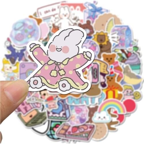10/50PCS Cool Cute Girl Stickers Skateboard Waterproof Motorcycle Unicorn Anime Kpop Bangtan Stickers Kids Toys