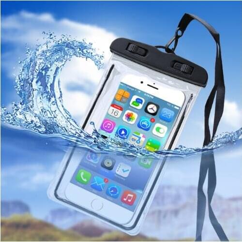 Luminous Outdoor Sports Waterproof Phone Case For iPhone And For Samsung Underwater Swimming Phone Pouch Case With Lanyard